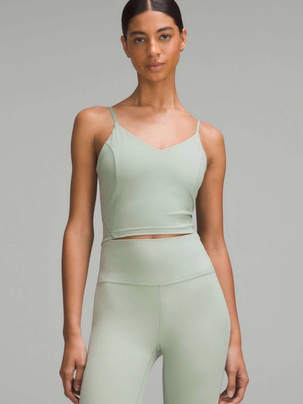 Lululemon Align™ Cropped Cami Tank Top Palm Court Size 0 Nulu Built-In Bra